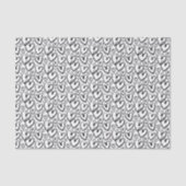 Moderne, zwarte borstelpatroon tissuepapier (Voorkant)