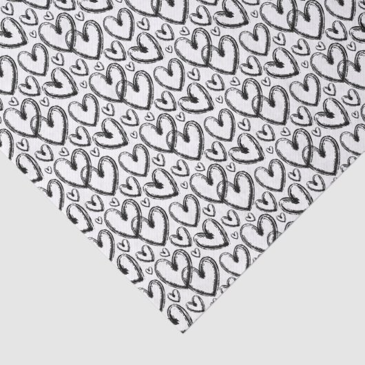 Moderne, zwarte borstelpatroon tissuepapier (Detail)