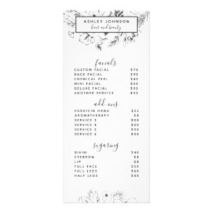 Moderne zwarte botanische spa 3 Services Menu 2