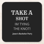 Moderne zwarte bruidegom vrijgezellenfeest neem ee kartonnen onderzetters (Voorkant)