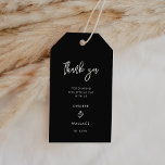 moderne zwarte bruiloft cadeaulabel<br><div class="desc">Een gedurfde en trendy typografie voor je trouwkantoor,  eenvoudig maar elegant met een zwart-wit thema. Volledig aanpasbaar: u kunt indien nodig de kleuren van het lettertype en de achtergrond wijzigen.</div>