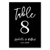 Moderne Zwarte Bruiloft Kaart (Voorkant)