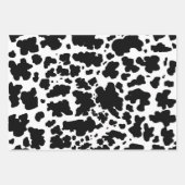 Moderne zwarte bruine Koe Huidtextiel Dierafdrukke Inpakpapier Vel (Voorkant)