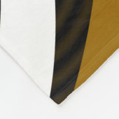 Moderne zwarte, bruine streep-patroon fleece deken (Hoek)