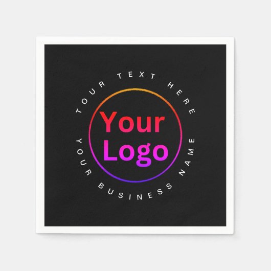 Moderne zwarte Business Logo partij Servet (Voorkant)