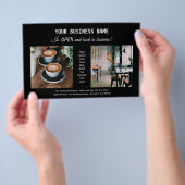 Moderne, zwarte business Re-Opening Promotional Fl Flyer (Hand)