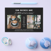 Moderne, zwarte business Re-Opening Promotional Fl Flyer (Enkel)