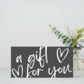 Moderne Zwarte Cadeaubon Certificaat (Staand voorkant)