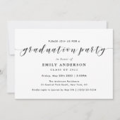 Moderne zwarte Calligrafie Fotografie Partij Kaart (Voorkant)