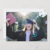 Moderne zwarte Calligrafie Fotografie Partij Kaart (Achterkant)