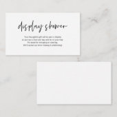 Moderne, zwarte casual elegantie, beeldschermafbee informatiekaartje (Voorkant / Achterkant)