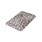 Moderne zwarte Chic-Roos Gold Foil Leopard-printer Badmat (Gekanteld)