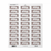 Moderne zwarte Chic-Roos Gold Foil Leopard-printer Etiket (Full Sheet)