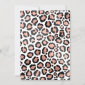 Moderne zwarte Chic-Roos Gold Foil Leopard-printer Kaart (Achterkant)