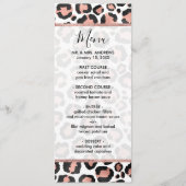 Moderne zwarte Chic-Roos Gold Foil Leopard-printer Menu (Voorkant)