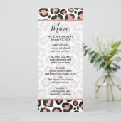 Moderne zwarte Chic-Roos Gold Foil Leopard-printer Menu (Staand voorkant)