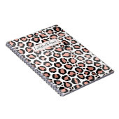 Moderne zwarte Chic-Roos Gold Foil Leopard-printer Notitieboek (Rechterzijde)