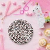 Moderne zwarte Chic-Roos Gold Foil Leopard-printer Papieren Bordje (Feest)