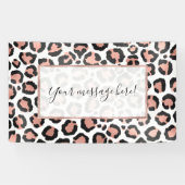 Moderne zwarte Chic-Roos Gold Foil Leopard-printer Spandoek (Horizontaal)