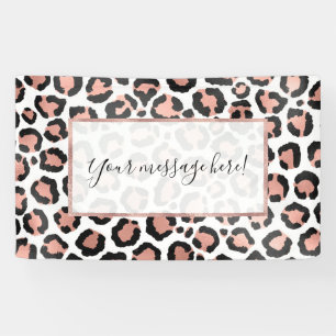 Moderne zwarte Chic-Roos Gold Foil Leopard-printer Spandoek