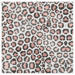 Moderne zwarte Chic-Roos Gold Foil Leopard-printer Stof