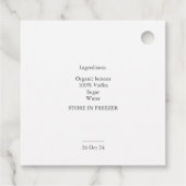 Moderne Zwarte Citroen Limoncello Trouwfeest  Bedankjes Labels (Achterkant)