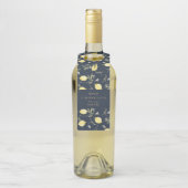 Moderne zwarte citroenen Limoncello Evenement Brui Flessenhanger (Op fles)