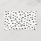 Moderne zwarte confetti polka dots foto 2 visitekaartje (Achterkant)