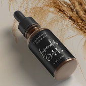 Moderne zwarte cosmetische fles wrap rond product etiket