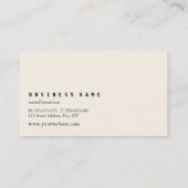 Moderne zwarte crème diagonaal geruit visitekaartje (Achterkant)