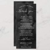 moderne zwarte dank voor je kaart (Voorkant / Achterkant)