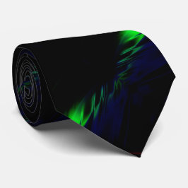 Moderne Zwarte Das met Groene en Blauwe Verfstrepe