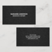 Moderne zwarte denim Fabric-achtergrond Visitekaartje (Voorkant / Achterkant)