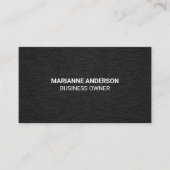 Moderne zwarte denim Fabric-achtergrond Visitekaartje (Voorkant)