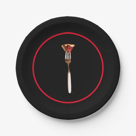 Moderne Zwarte Dessert Party Bord (Voorkant)