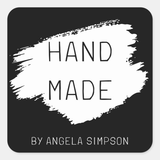 Moderne zwarte DIY-handleiding gemaakt door aangep Vierkante Sticker (Voorkant)