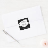 Moderne zwarte DIY-handleiding gemaakt door aangep Vierkante Sticker (Envelop)