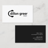 Moderne zwarte DJ hoofdtelefoon Muziek Visitekaartje (Voorkant / Achterkant)