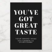 Moderne zwarte doos zegel verpakking label voedselcontainer etiket (Enkel label)