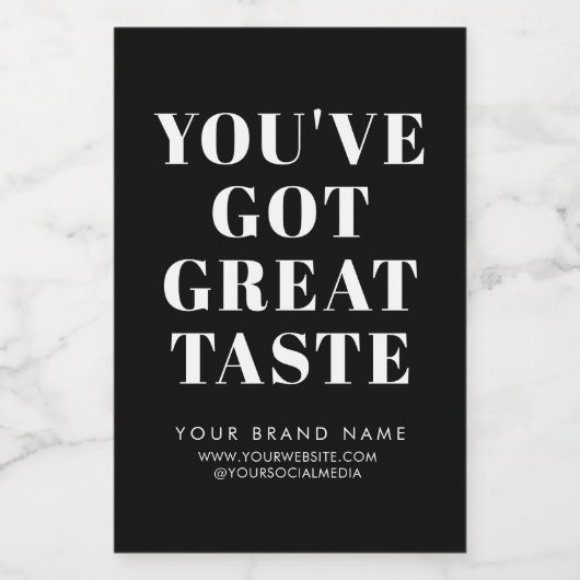 Moderne zwarte doos zegel verpakking label voedselcontainer etiket (Enkel label)