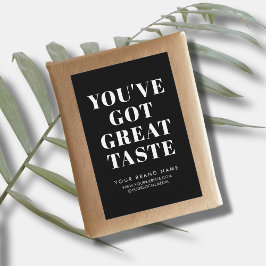 Moderne zwarte doos zegel verpakking label voedselcontainer etiket