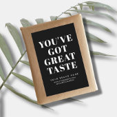 Moderne zwarte doos zegel verpakking label voedselcontainer etiket