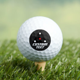 Moderne Zwarte Driehoekige UFO met Uw Naam Golfballen