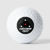 Moderne Zwarte Driehoekige UFO met Uw Naam Golfballen (Voorkant)