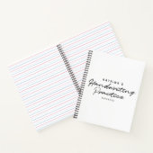 Moderne, zwarte, eenvoudige handschriftwijn notitieboek (Binnen)