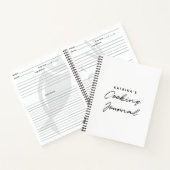 Moderne, zwarte, eenvoudige kookplaat notitieboek (Binnen)