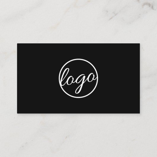 Moderne zwarte, eenvoudige professionele QR-code v Visitekaartje (Achterkant)