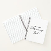 Moderne zwarte, eenvoudige winkellijst notitieboek (Binnen)