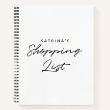 Moderne zwarte, eenvoudige winkellijst