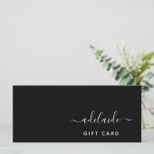 Moderne zwarte Elegant Hair Stylist Cadeaubon (Staand voorkant)